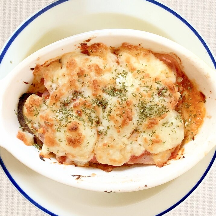 なすとベーコンのラザニア風